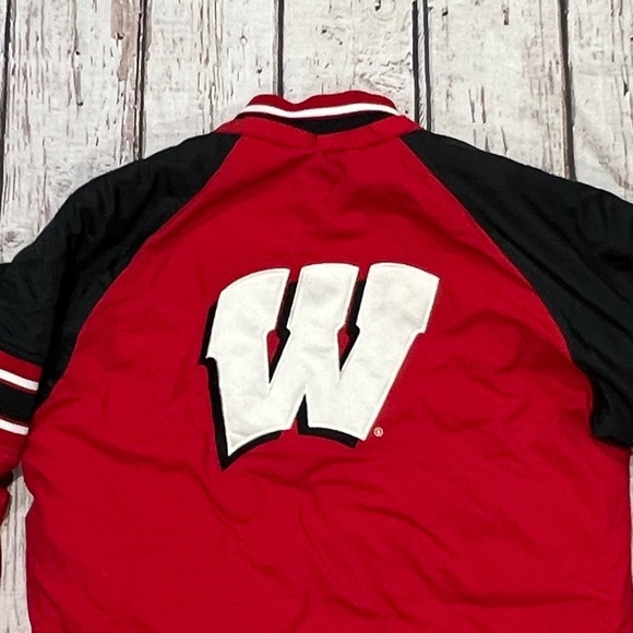 Vintage University of Wisconsin Badgers Starter NCAA College Zip Up Puffy Jacket - Picture 4 of 12